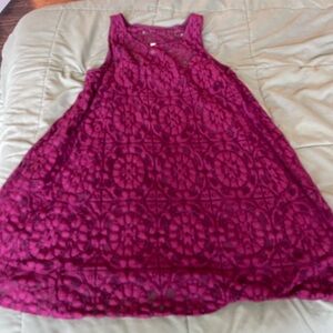 Free People Elegant Burgundy/Pink Lace Dress size S
